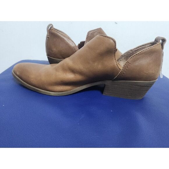 Frye Women Dark Brown 100% Leather "Rowen" Slip On Ankle 2" Inch Heel Shoes 8 - Picture 1 of 12